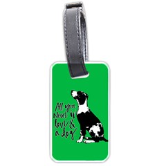 Dog Person Luggage Tags (one Side)  by Valentinaart