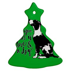 Dog Person Christmas Tree Ornament (two Sides) by Valentinaart