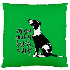 Dog Person Large Cushion Case (two Sides) by Valentinaart