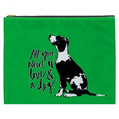 Dog Person Cosmetic Bag (xxxl)  by Valentinaart