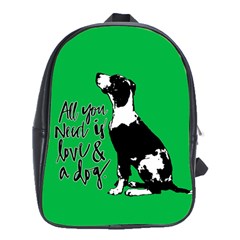 Dog Person School Bags (xl)  by Valentinaart