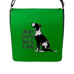 Dog Person Flap Messenger Bag (l)  by Valentinaart