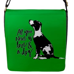 Dog Person Flap Messenger Bag (s) by Valentinaart