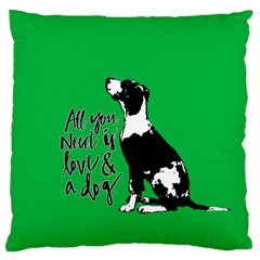 Dog Person Large Flano Cushion Case (one Side) by Valentinaart