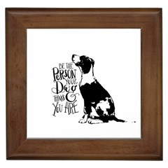 Dog Person Framed Tiles by Valentinaart