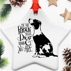 Dog Person Ornament (star) by Valentinaart