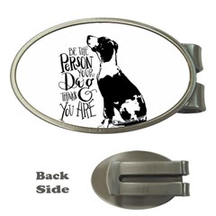 Dog Person Money Clips (oval)  by Valentinaart