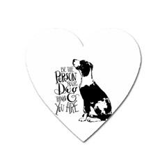 Dog Person Heart Magnet by Valentinaart