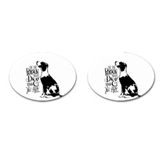 Dog Person Cufflinks (oval) by Valentinaart