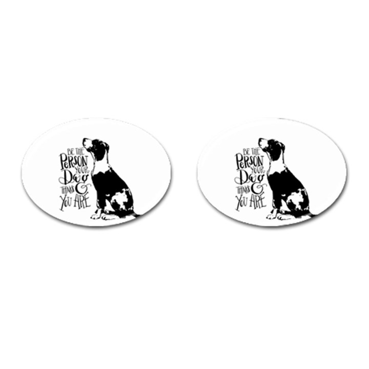 Dog person Cufflinks (Oval)