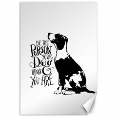 Dog Person Canvas 12  X 18   by Valentinaart