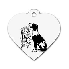 Dog Person Dog Tag Heart (two Sides) by Valentinaart