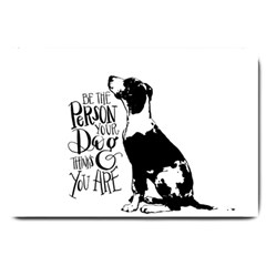 Dog Person Large Doormat  by Valentinaart