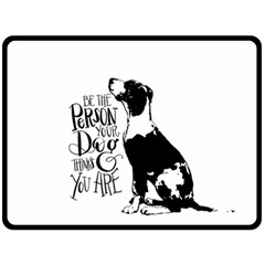 Dog Person Fleece Blanket (large)  by Valentinaart