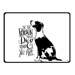 Dog Person Fleece Blanket (small) by Valentinaart