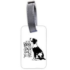 Dog Person Luggage Tags (one Side)  by Valentinaart