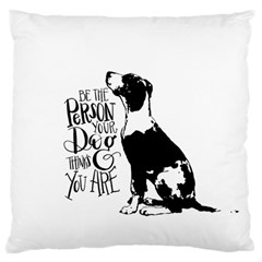 Dog Person Large Cushion Case (two Sides) by Valentinaart