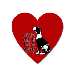 Dog Person Heart Magnet by Valentinaart