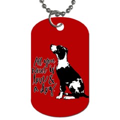 Dog Person Dog Tag (two Sides) by Valentinaart