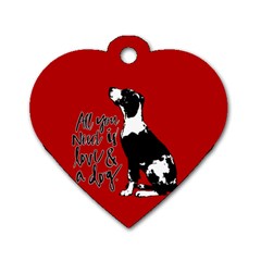 Dog Person Dog Tag Heart (one Side) by Valentinaart