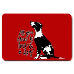 Dog Person Large Doormat  by Valentinaart