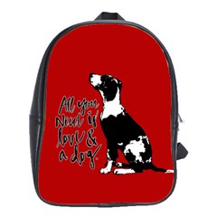 Dog Person School Bags(large)  by Valentinaart