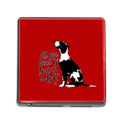 Dog Person Memory Card Reader (square) by Valentinaart