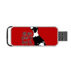 Dog Person Portable Usb Flash (one Side) by Valentinaart