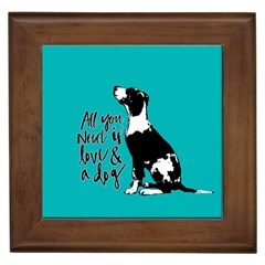 Dog Person Framed Tiles by Valentinaart