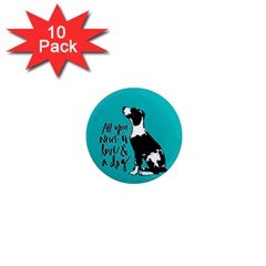 Dog Person 1  Mini Magnet (10 Pack) 