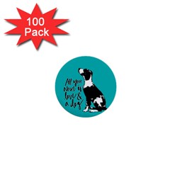 Dog Person 1  Mini Buttons (100 Pack)  by Valentinaart