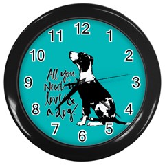 Dog Person Wall Clocks (black) by Valentinaart