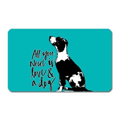 Dog Person Magnet (rectangular) by Valentinaart