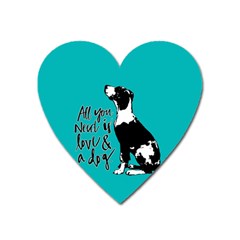 Dog Person Heart Magnet by Valentinaart