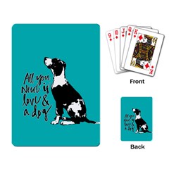 Dog Person Playing Card by Valentinaart