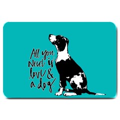 Dog Person Large Doormat  by Valentinaart