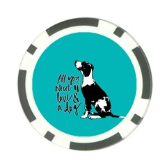 Dog Person Poker Chip Card Guard (10 Pack) by Valentinaart