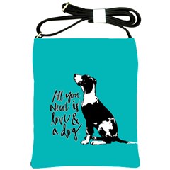 Dog Person Shoulder Sling Bags by Valentinaart