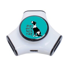 Dog Person 3-port Usb Hub by Valentinaart