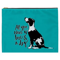 Dog Person Cosmetic Bag (xxxl)  by Valentinaart