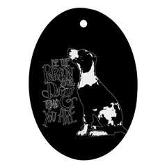 Dog Person Ornament (oval) by Valentinaart