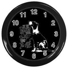 Dog Person Wall Clocks (black) by Valentinaart