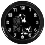 Dog person Wall Clocks (Black) Front