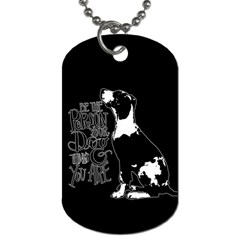 Dog Person Dog Tag (one Side) by Valentinaart