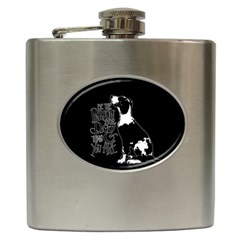 Dog Person Hip Flask (6 Oz) by Valentinaart