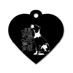 Dog Person Dog Tag Heart (two Sides) by Valentinaart