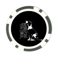 Dog Person Poker Chip Card Guard (10 Pack) by Valentinaart