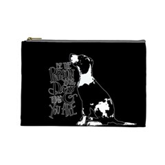 Dog Person Cosmetic Bag (large)  by Valentinaart