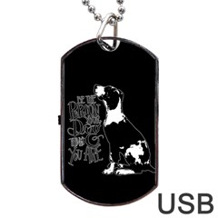 Dog Person Dog Tag Usb Flash (two Sides) by Valentinaart