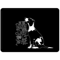 Dog Person Double Sided Fleece Blanket (large)  by Valentinaart